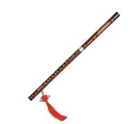 Bamboo Reddish Brown Beginner's Entry-level Musical Instrument Flute Two-section Bamboo Flute In A Plastic Box(G Key)