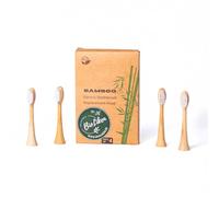 Bamboo Replacement Sonic Heads Castor Oil Bristles Pack of 4 Biodegradable