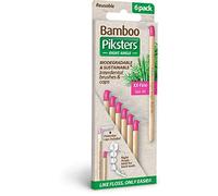 Bamboo Right Angle Piksters | Interdental Brushes | Sizes 00,1,3,5 | 6 Pack (6 Pack, Size 00 (Pink))