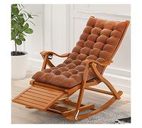 Bamboo Rocking Chair - Ergonomic Outdoor Lounger Portable Reclining Garden Chair for Seniors Stylish Patio Chaise Lounge without Pad Perfect for Relaxation