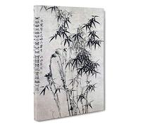 Bamboo & Rocks by Zheng Xie Canvas Print | Gallery Wrapped 30mm Frame Wall Art | 30x20 inches | Ready to Hang | Modern Floral Picture | Living Room Bedroom Lounge Office