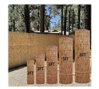 Bamboo Roll, Decorative Courtyard Fence, Sunshade Fence, 2-6ft High, Natural Outdoor Partition, Create a Quiet, Comfortable Space (4.3x16.4ft)