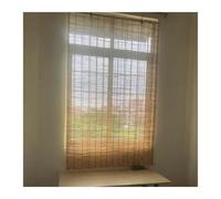 Bamboo Roll Up Shades for Patio Cordless Sunshade Roller Blind Sun Protection Breathable for Patio Garden Window Door Kitchen(120x280 cm/47x110 in)