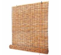Bamboo Roll Up Window Blind Cordless, Exterior Roller Shade Outdoor, Blinds Louver Window Roller Blinds,Breathable, Anti-Uv, Protection Privacy(W70xH180cm/28x71in)