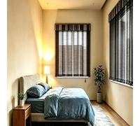 Bamboo Roller Blind 70 Percent Shading Handwoven Bamboo Stripe Weave for Balcony Terrace Bedroom Home Office Home Cinema 120x200cm