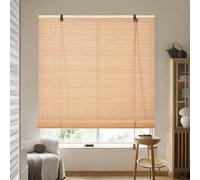 Bamboo Roller Blind - Eco-Friendly Blackout Window Shade for Patio & Kitchen - Stylish Roll-Up Design, Adjustable Size for Versatile Outdoor Decor
