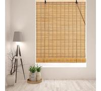 Bamboo Roller Blind for Interior,Bamboo Roller Blind for Doors and Windows,Natural Opaque Bamboo Roman Blind,Protection and Privacy Screen,Customizab,Width×Height (90cm x 100cm(36x39in))