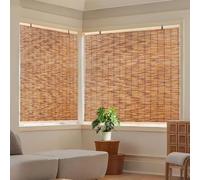 Bamboo Roller Blinds 40 60 80 100 120 140 160 170 cm Wide Bamboo Roller Blinds Natural Reed Curtains for Windows Indoor, Roman Blinds with Lift Anti-Uv Bamboo Shades Privacy