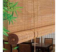 Bamboo Roller Blinds 50cm 60cm 80cm 90cm 100cm 120cm 150cm Wide,Sunshade Bamboo Blinds,Retro Decoration Curtains,Breathable Roll Up Shades,for Doors Windows Indoor Outdoor,W×H-80x160cm/31.5x63in