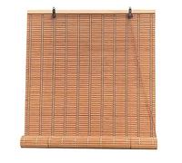 Bamboo Roller Blinds for Home & Garden, Natural Wood Window Shades, Retro Roman Curtains, Dustproof Decorative Drapes, Customizable Sizes, 3 Colors Available (W100xH200cm)