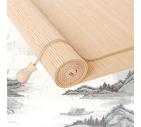 Bamboo Roller Blinds for Windows, Home Balcony Blackout, Tea Room Partition Bamboo, Hotel Restaurant Elevator Bamboo Curtain, Bamboo Roller Blinds Sunshade, Filter Light Roller Blinds
