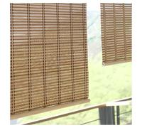 Bamboo Roller Blinds for Windows,Light Filtering/Breathable Roll Up Shades,Retro Decorative Bamboo Blinds 50/60/90/100/110/120cm Wide,Indoor/outdoor Sun Shades,With Lifter,W×H-115×100cm(45*39in)