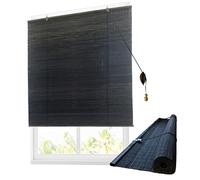 Bamboo Roller Blinds,Retro Roman Blinds,Natural Wooden Window Decorative Curtain,Light Filtering Roll Up Shades,Sunscreen for Windows,Indoor Outdoor Balcony,Custom,Width x Height (65cm x 120cm)