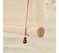 Bamboo Roller Blinds, Roman Shade with Lift, Anti-UV Privacy Protection Sunscreen Drape, Decorative Curtain for Indoor/Outdoor, Customizable with Accessories