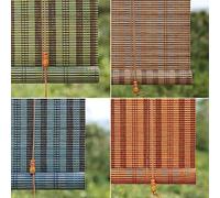 Bamboo Roller Blinds Shades Natural Wooden Roman Blinds, For Indoor Decorative Door Windows Garden Gazebo Patio Sun Screens, Width 60 90 100 110 120cm, Vertical Blackout Blinds For Kitchen