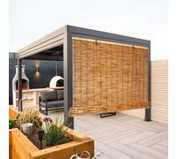 Bamboo Roller Blinds Sunshades For Indoor/Outdoor Patio Porch Privacy, Blackout Roll Up Bamboo Blinds 50 60 75 80 90 100115 120 135 145 150 165cm Wide Shades (Size : 165x185cm(WxH))