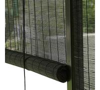 Bamboo Roller Blinds - Vintage Roman Wooden Indoor Shades, Light Filtering Privacy Drapes for Windows, Doors, Patios - Elegant Decorative Curtains