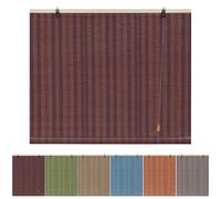 Bamboo Roller BlindsOutdoor RollUp Shades 100x150cm 120x200cm 160x300cm Perfect for Patios Green W1.3xH1.8m UV Protection Easy to Install