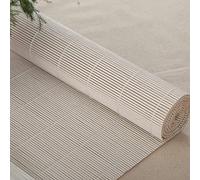 Bamboo Roller Shades 50% Light Filtering, UV Protection Blinds, Natural Bamboo Roman Shades for Patio/Garden/Window, White (WxH: 130x300cm/51x118in)