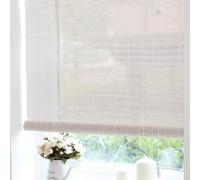 Bamboo Roller Shades Adjustable Bamboo for Windows Light Filtering Privacy & Sun Protection Curtains Indoor/Outdoor Use Size: 150cm x 260cm