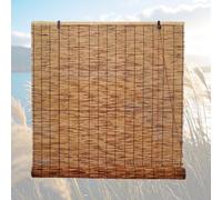 Bamboo Roller Shades for Natural Bamboo Blinds Privacy Protection Easy Installation for Veranda & Terrace Sunshade W 130 cm x H 180 cm Stylish & Eco Friendly.