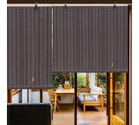 Bamboo Roller Shades for WindowsOutdoor Sun Protection Customizable Bamboo Blackout Shades for Garden & Balcony Stylish Roman Blinds for Privacy
