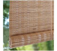 Bamboo Roller Shades No Drill Installation Natural Wood Venetian Blinds Sunscreen Roll Up Blinds for Windows 47x86.5in 2059in Wide