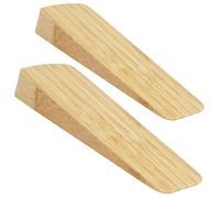 Bamboo Rubber Door Stop 2 Pack, Door Stoppers for Floor, Door Stops Indoors, Door Wedge, Non-Slip Rubber Door Stopper, Door Wedges Indoors, Ideal for All Floor Types