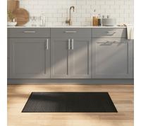 Bamboo Rug Black 60x100cm Water-Resistant Bamboo with Anti-Slip Backing Rollable