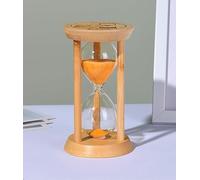 Bamboo Sand Timer 5 Minute Hourglass Timer Wooden Sand Clock, Mini Gold Sand Watch, Reloj de Arena 5 Minuto, Unbreakable Sandglass for Childs, Office, Games, Decorative (Gold, 5Min)