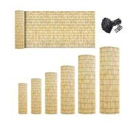 Bamboo Screen Roll Privacy Screen Patio Garden Fence Wall Bamboo Roll 0.3m 0.5m 0.9m 1.1m 1.2m 1.4m 1.5m 1.6m 1.8m High Natural Outdoor Privacy Fence Covers Panels Sturdy Straight Easy to Cut(Natural)