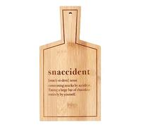 Bamboo Serving Board - Durable, Eco-Friendly Snaccident Solution, Calories Spin - Great Food, Thoughtful Gift