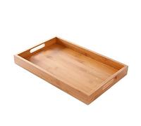 Bamboo Serving Trays for Coffee & Tea Kitchen Breakfast Platters Stylish Home Decor Eco-Friendly Bamboo Trays for Serving & Entertaining