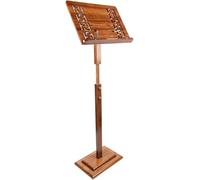 Bamboo Sheet Music stand, Music stands for sheet music, Portable lectern stand, Height adjustable 39.4 in - 51.2 in, Music stand foldable For guitar violin ukulele playing and reading, (B(100-130CM))