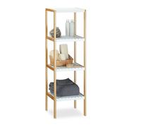 Bamboo shelves 4-Tier Shelf Bathroom Organiser Lightweight Bamboo Storage Rack