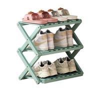 Bamboo Shoe Rack 3/4/5 Tier Portable Folding Storage No Installation Small Vertical Shoe Tower for Bedrooms & Corridors Natural 3 Layer Design