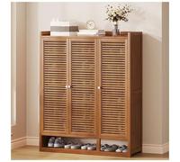 Bamboo Shoe Rack 7-Tier Space-Saving Shoe Storage with Open Compartment Symmetrical Design for Entryway Living Room Bedroom Hallway - Stylish & Functional