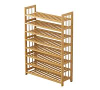 Bamboo Shoe Rack for Entryway - Narrow 8-Tier Storage Shelf for Shoes, Ideal for Apartments, Bedrooms, Hallways - Indoor nizer (50cm)