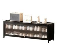 Bamboo Shoe Rack, Multifunctional Storage Benches, Modern 3-Tier Shoe Organizer, for Entryway, Hallway, Living Room, Bathroom Three floors,90CM