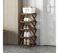 Bamboo Shoe Rack nizer for Entryway Vertical Space-Saving Storage Shelf Durable 5/6/7/8/9-Tier Foldable Shoe Cabinet for Small Spaces Stylish & Functional.
