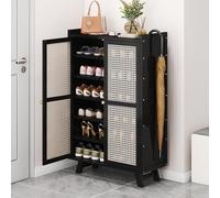 Bamboo Shoe Storage Cabinet - 5/7-Tier Entryway with 2 Doors Stylish Hallway Shoe Rack Brown 31.4in - Space-Saving Solution for Shoes and Boots