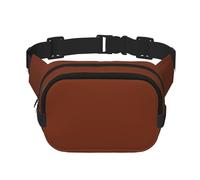 Bamboo Shoot Brown Square Double-Layer Waist Bag with All-Over Print,Durable Twill Fabric, Multi-Pocket Fanny Pack for Outdoor Sports Travel
