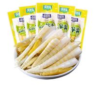 Bamboo shoots with pickled peppers, tender bamboo shoots, crispy bamboo shoots, snacks and snack food ，Instant hand peeled bamboo shoots，Bamboo shoot slice (lemon flavor,5 bags)