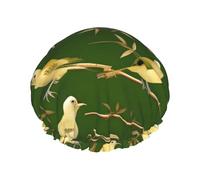 Bamboo shower caps with double layer that holds your hair well whether it is showering or bathing.