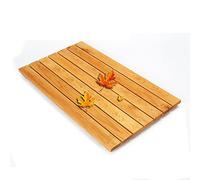 Bamboo Shower Mat Waterproof Wooden Bath Rug Indoor/Outdoor Bathroom Accessory Customizable Design 30x50cm/12x20in AntiSlip EcoFriendly