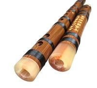 Bamboo Single-connected Brass Red Corner Black Line Bitter Bamboo Flute Beginner Flute Transverse Flute Beginner Bamboo Flute(C Key)