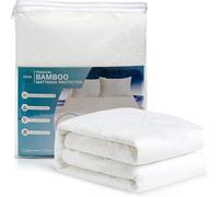 Bamboo Single Mattress Protector Waterproof - Pack of 2 | Fitted Mattress Cover for Single Bed (90 x 190 + 35 cm) | Soft, Breathable, Noiseless & Eco-Friendly | Single Bed Waterproof Protector