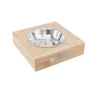 Bamboo Single Pet Bowl Treat Republic Brown One Size