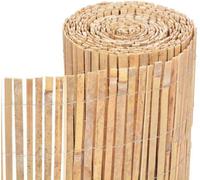 Bamboo Slat Fence Garden Screening - Panel For Outdoor Wind & Sun Protection - Natural Wood - H 1.8M X W 4M
