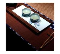 Bamboo Slats Placemat, Bamboo Placemats, Tea Mat, Tea Curtain, Double-Sided Use, Suitable for Kitchen, Tea Room, Living Room(Carbonized,30x50cm/11x19in)